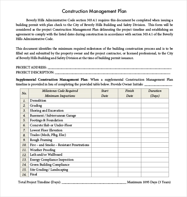 Detail Building Project Management Template Nomer 41