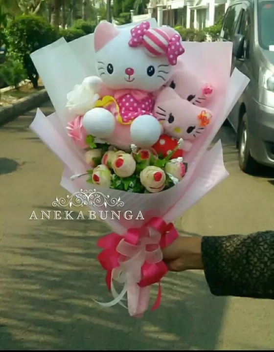 Detail Buket Bunga Hello Kitty Nomer 12