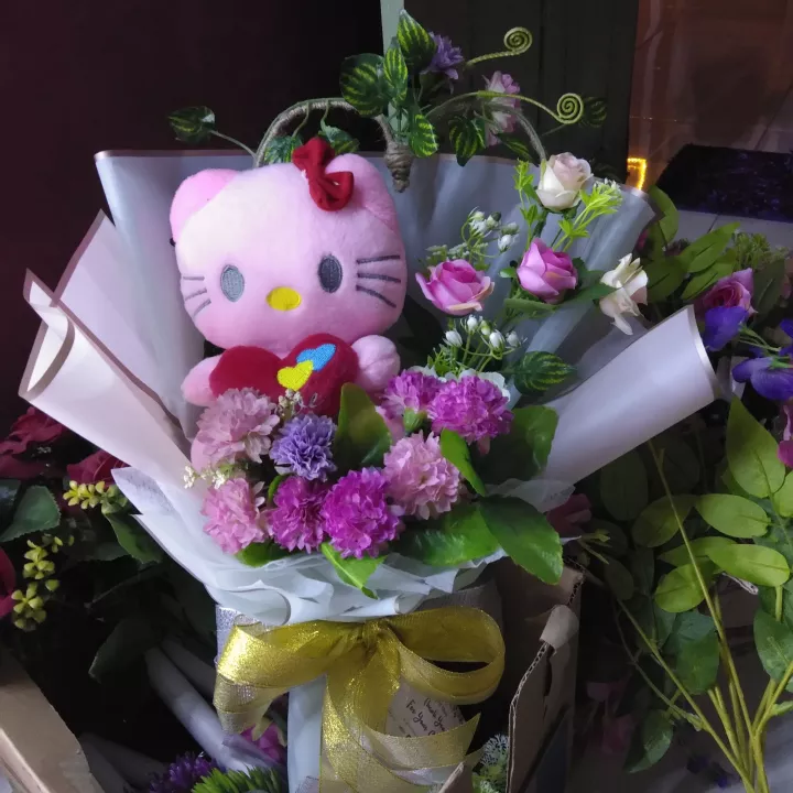 Detail Buket Bunga Hello Kitty Nomer 23