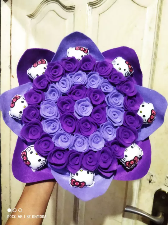 Detail Buket Bunga Hello Kitty Nomer 52