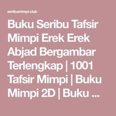 Detail Buku 1001 Mimpi 2d Nomer 36