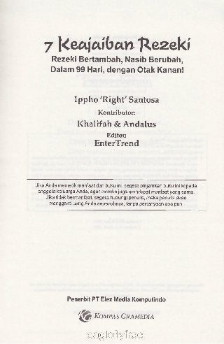 Detail Buku 7 Keajaiban Rezeki Nomer 34