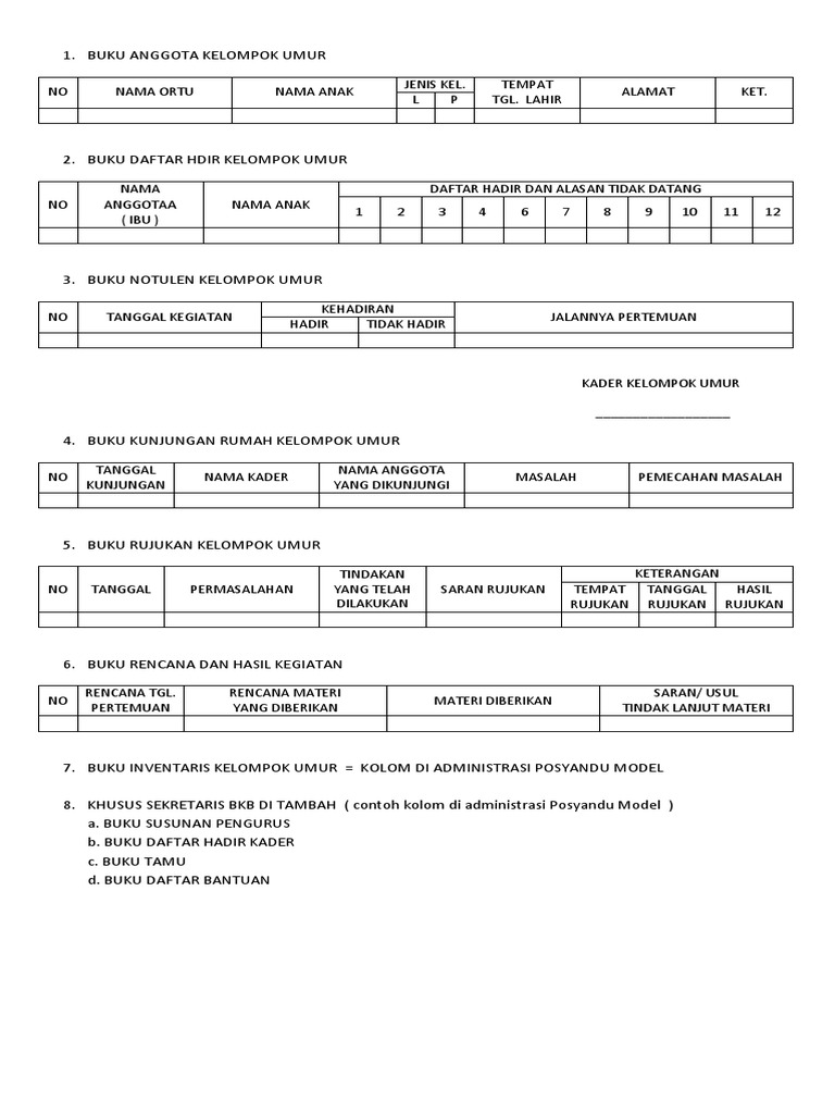 Buku Administrasi Bkb - KibrisPDR