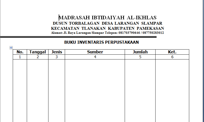 Detail Buku Administrasi Uks Sd Nomer 11