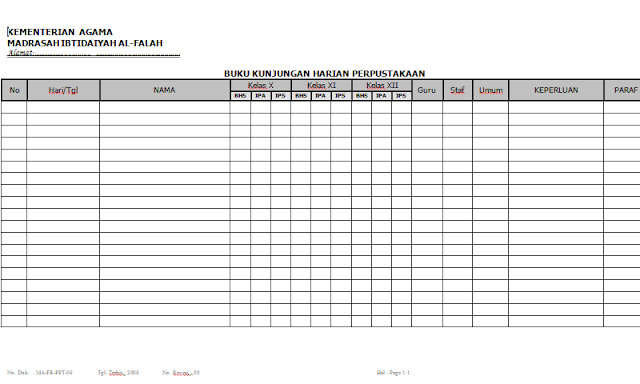 Detail Buku Administrasi Uks Sd Nomer 54