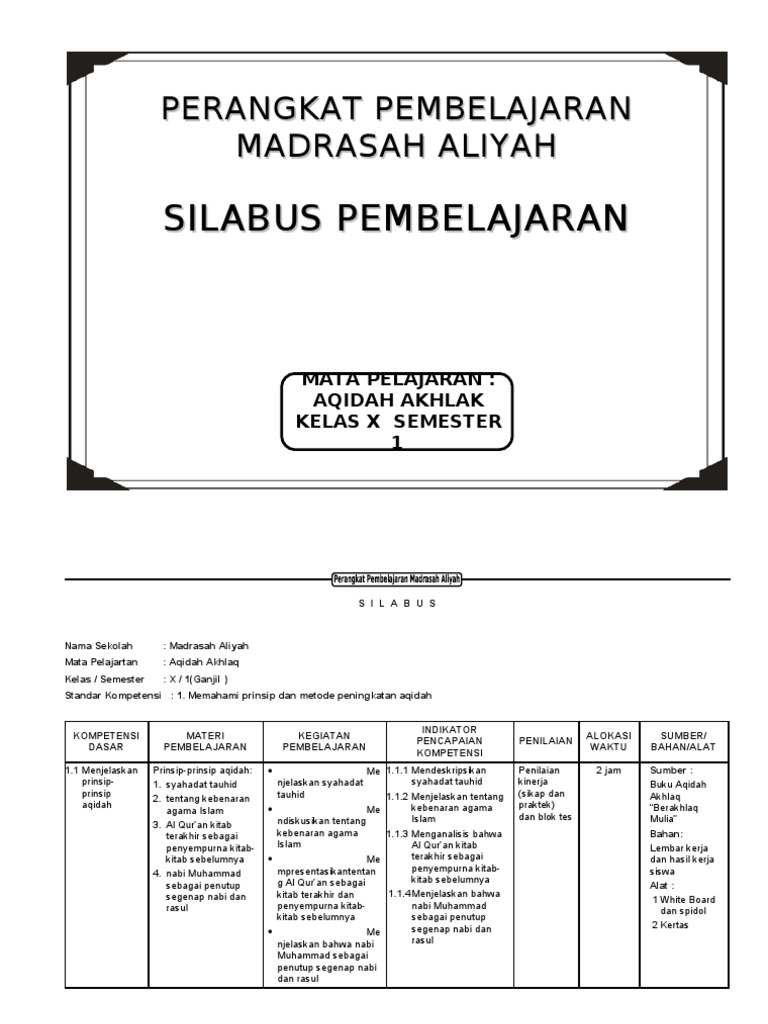 Detail Buku Akidah Akhlak Kelas 10 Kurikulum 2013 Nomer 41