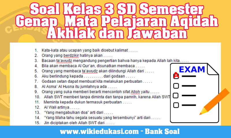 Detail Buku Akidah Akhlak Kelas 3 Sd Nomer 55