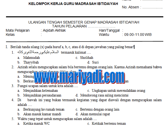 Detail Buku Akidah Akhlak Kelas 3 Sd Nomer 56