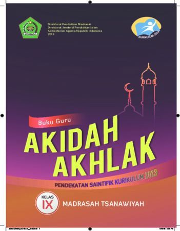 Detail Buku Akidah Akhlak Kelas 9 Nomer 13