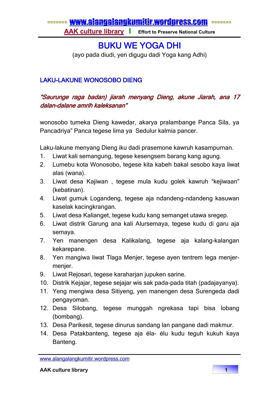 Detail Buku Alang Alang Kumitir Nomer 9