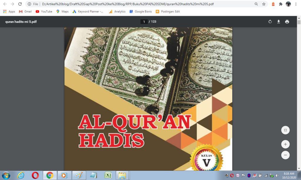 Detail Buku Alquran Hadis Nomer 39