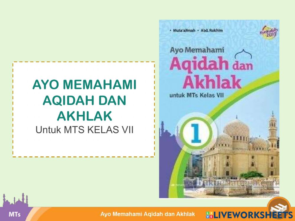 Detail Buku Aqidah Kelas 7 Nomer 16