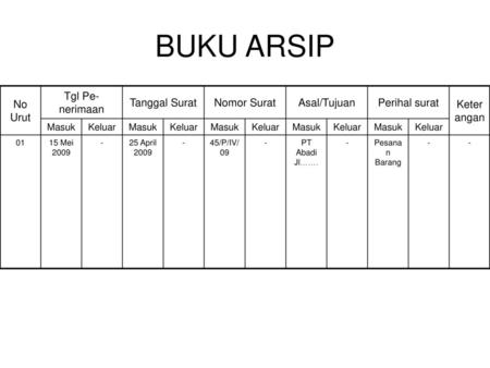 Detail Buku Arsip Adalah Nomer 6