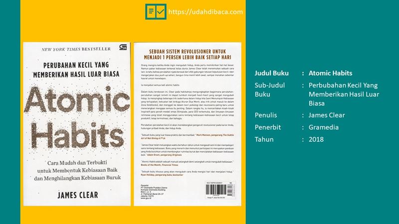 Detail Buku Atomic Habits Nomer 29