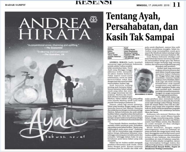 Detail Buku Ayah Andrea Hirata Nomer 35