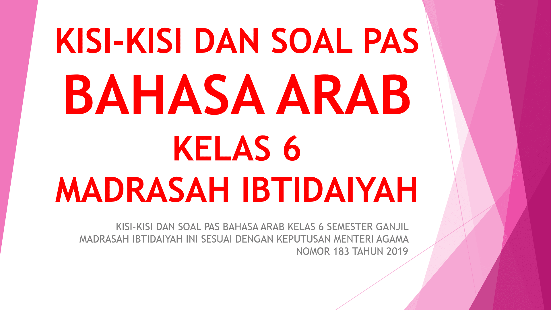 Detail Buku Bahasa Arab Kelas 6 Mi Nomer 30