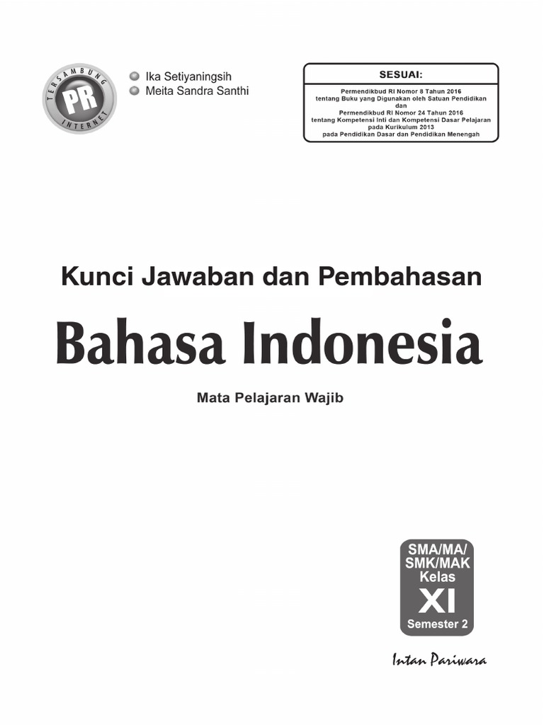 Detail Buku Bahasa Indonesia Kelas 11 Kurikulum 2013 Nomer 40