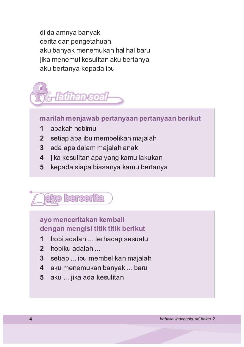 Detail Buku Bahasa Indonesia Kelas 2 Sd Nomer 36