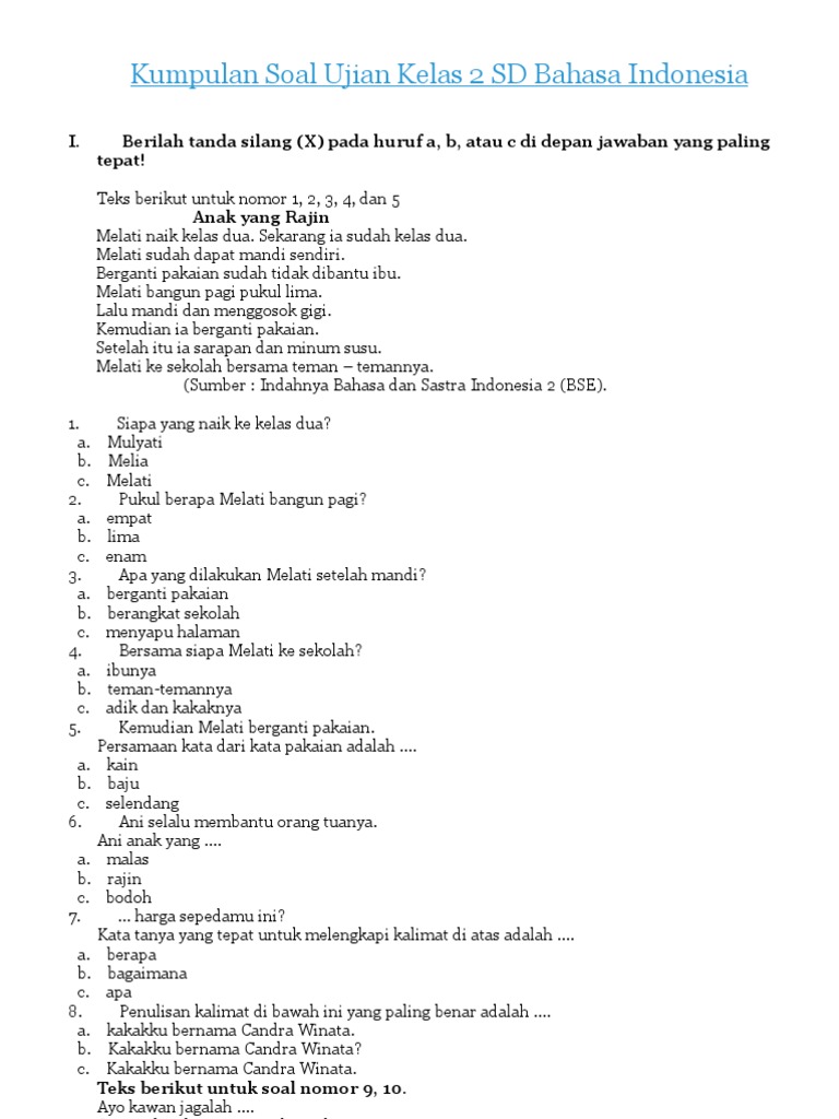 Detail Buku Bahasa Indonesia Kelas 2 Sd Nomer 44