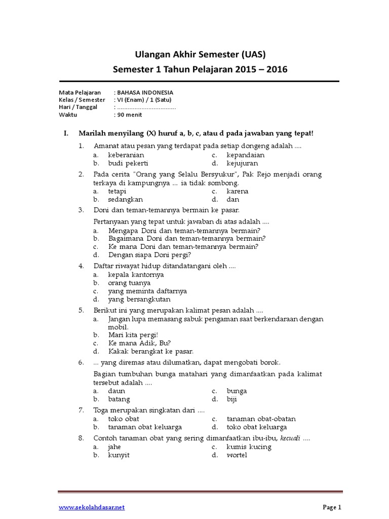Detail Buku Bahasa Indonesia Kelas 6 Semester 2 Nomer 16