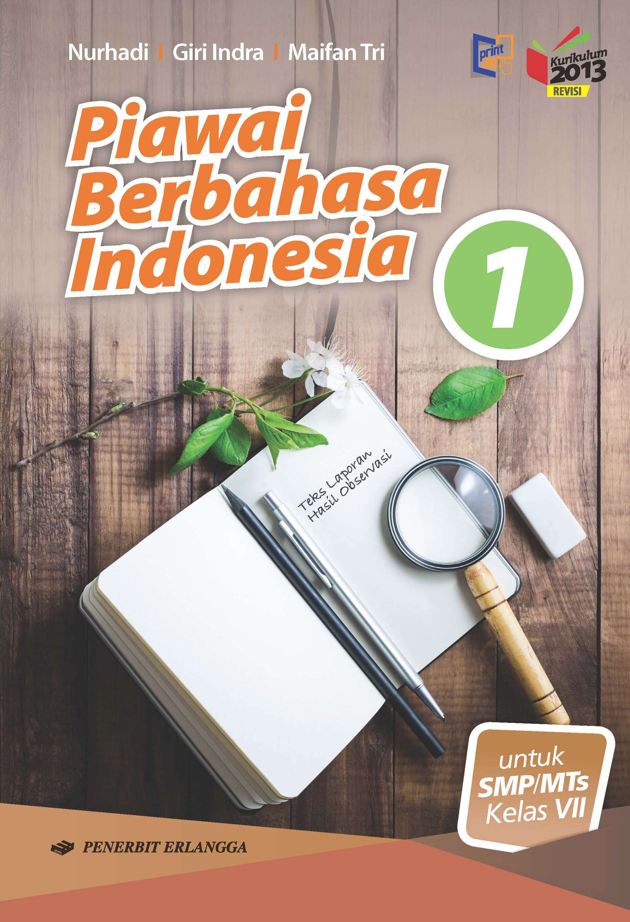 Detail Buku Bahasa Indonesia Kelas 7 Penerbit Erlangga Nomer 6