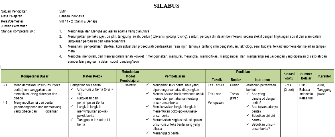 Detail Buku Bahasa Indonesia Kelas 8 Kurikulum 2013 Nomer 40