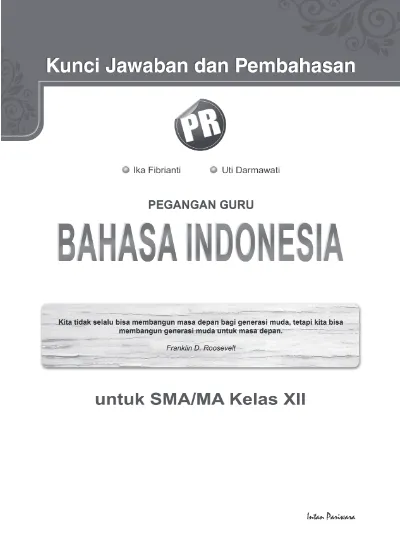 Detail Buku Bahasa Indonesia Kelas Xii Nomer 31