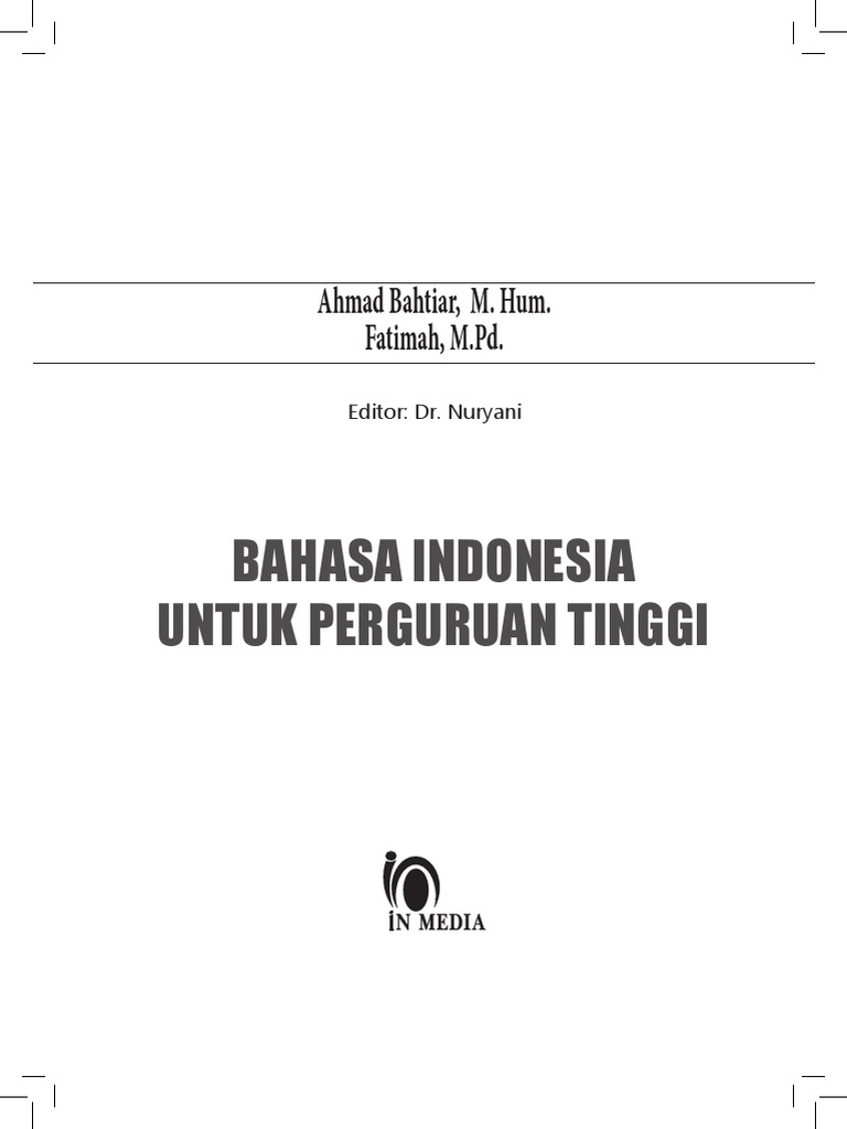 Detail Buku Bahasa Indonesia Perguruan Tinggi Nomer 50