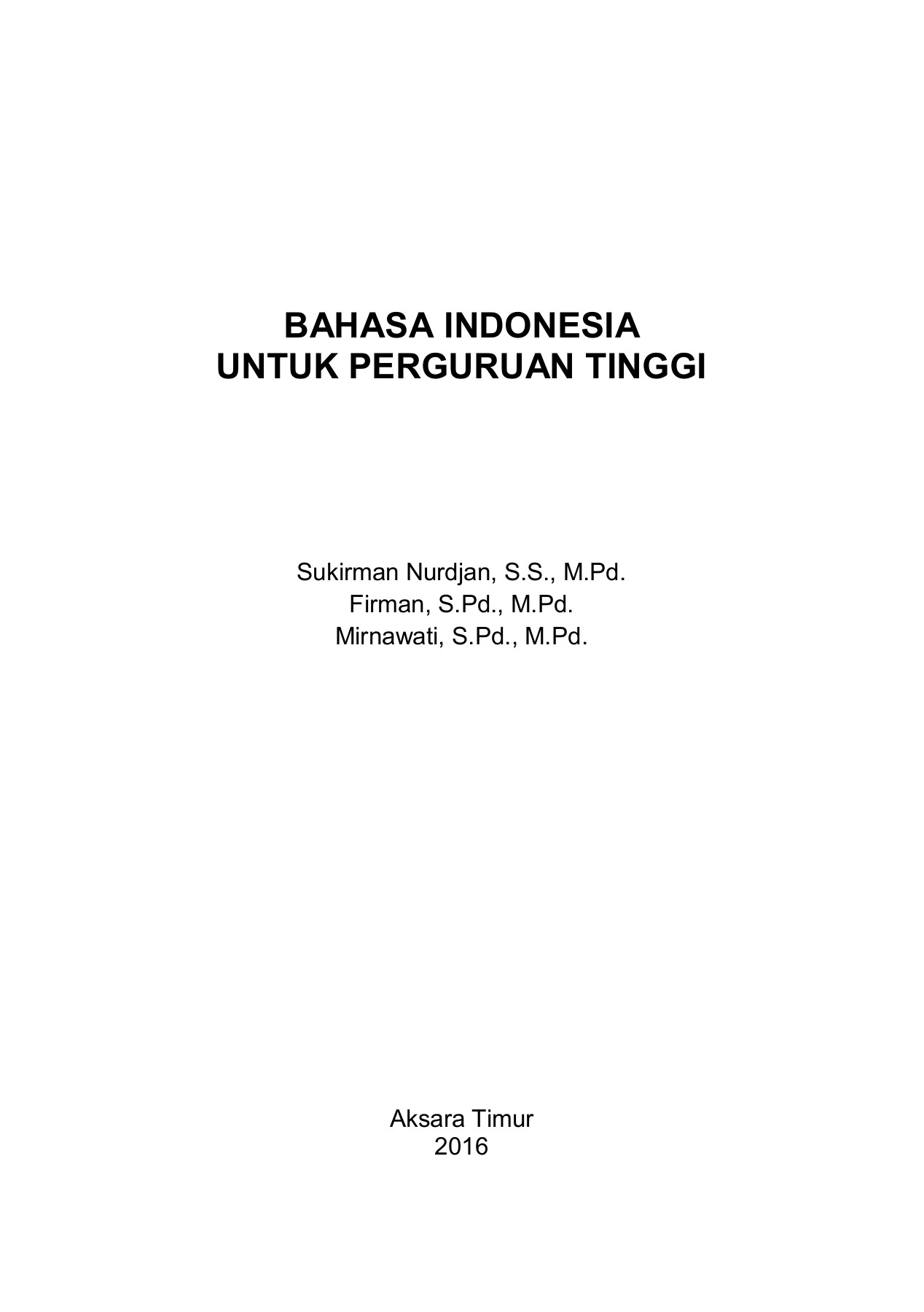 Detail Buku Bahasa Indonesia Untuk Perguruan Tinggi Nomer 42