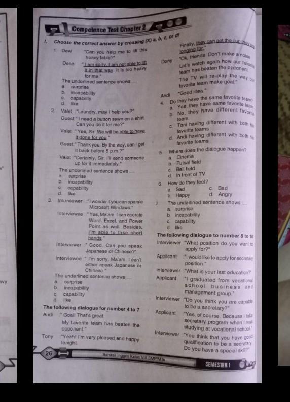 Detail Buku Bahasa Inggris Kelas 8 Semester 1 Nomer 41