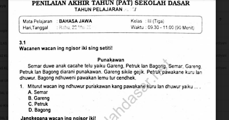 Detail Buku Bahasa Jawa Kelas 3 Sd Nomer 23