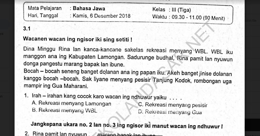 Detail Buku Bahasa Jawa Kelas 3 Sd Nomer 38