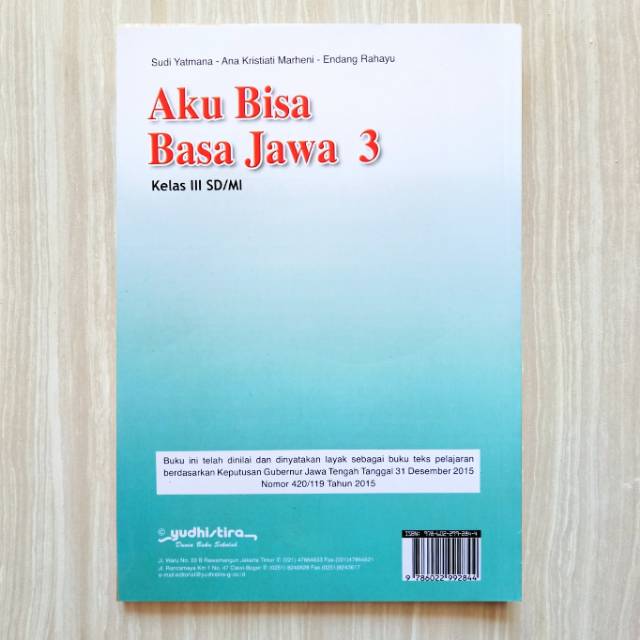 Detail Buku Bahasa Jawa Kelas 3 Sd Yudhistira Nomer 31