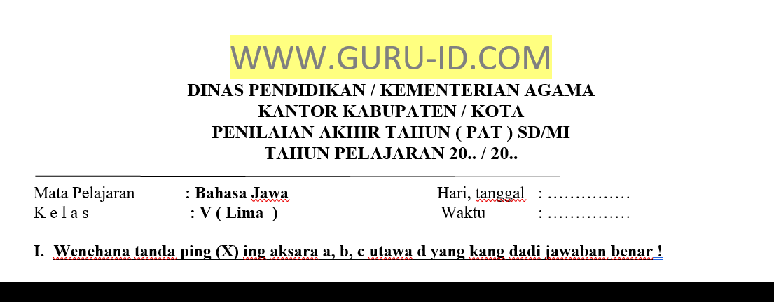 Detail Buku Bahasa Jawa Kelas 5 Kurikulum 2013 Nomer 35