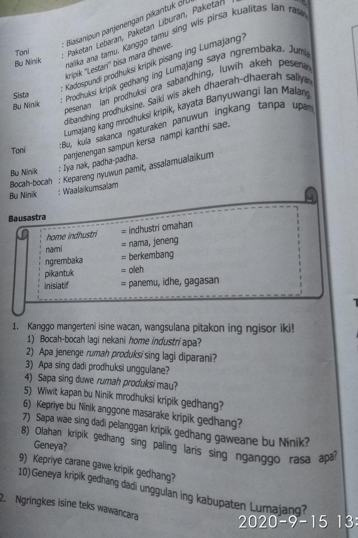 Detail Buku Bahasa Jawa Kelas X Nomer 41