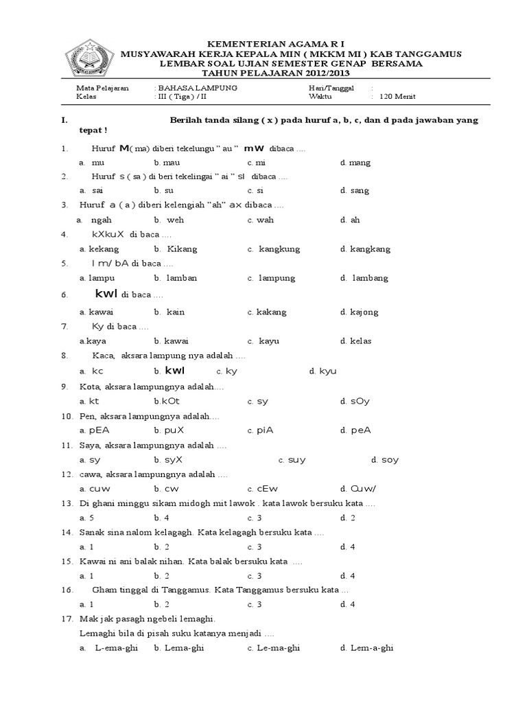 Detail Buku Bahasa Lampung Kelas 7 Nomer 33