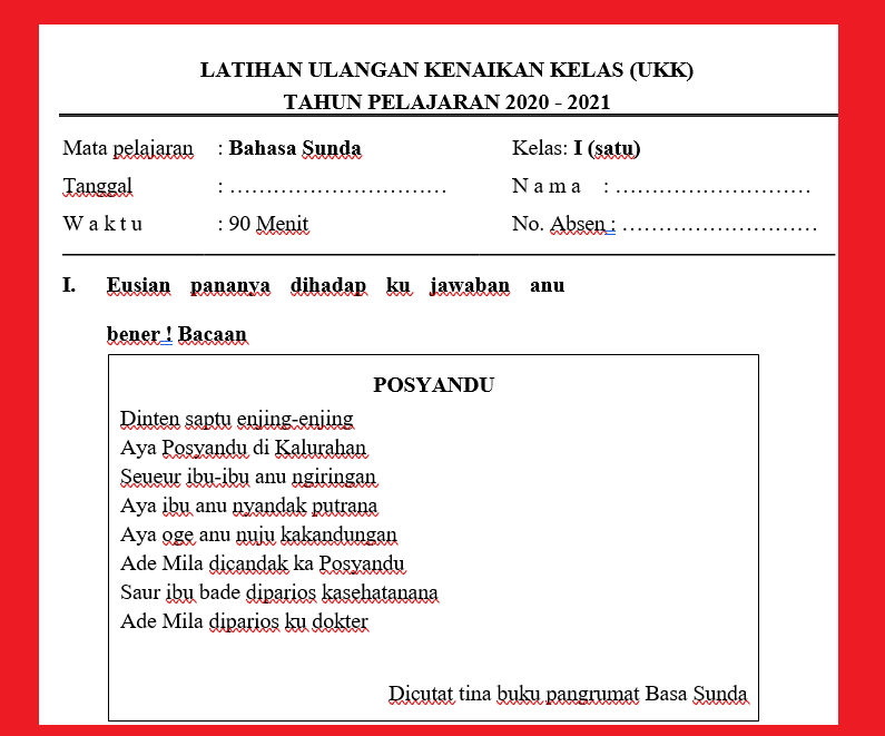 Detail Buku Bahasa Sunda Kelas 1 Nomer 24