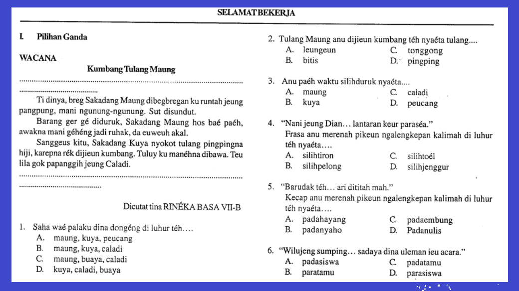 Detail Buku Bahasa Sunda Kelas 7 Nomer 33