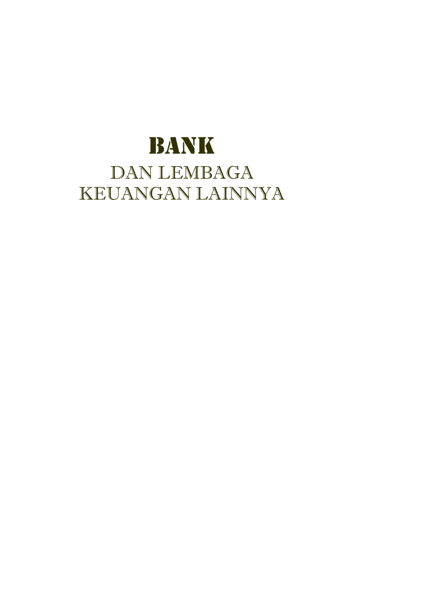 Detail Buku Bank Dan Lembaga Keuangan Lainnya Kasmir Nomer 19