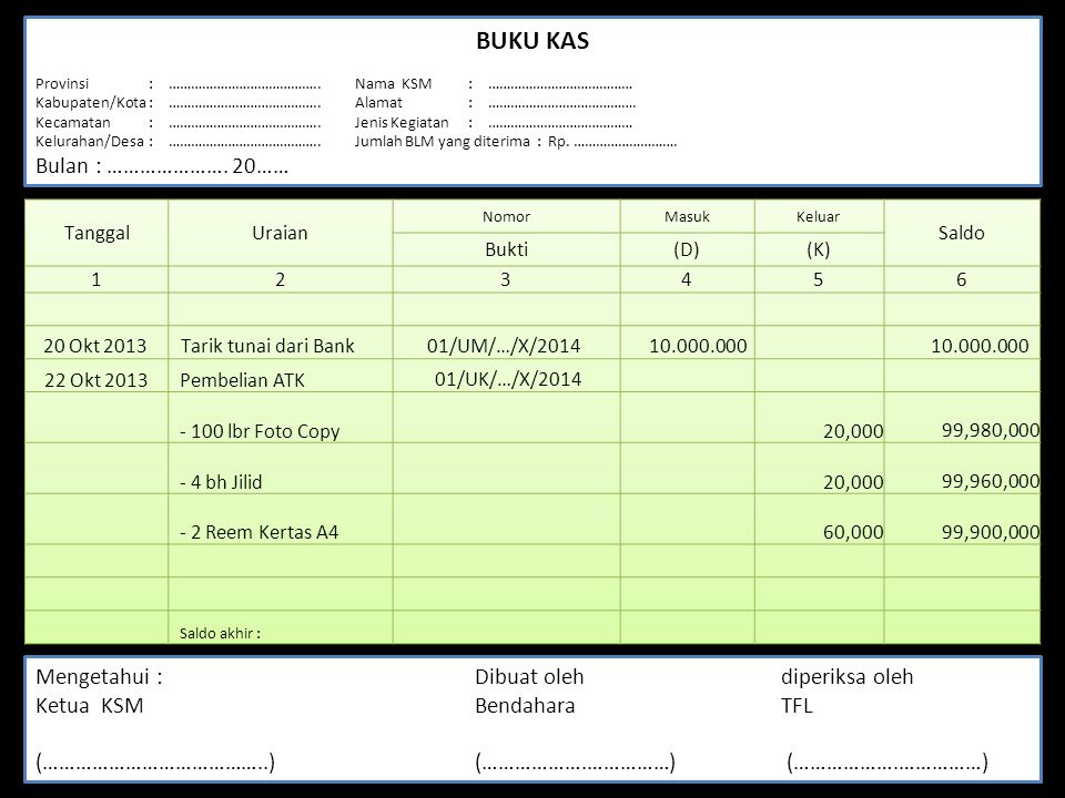 Detail Buku Bendahara Organisasi Nomer 25