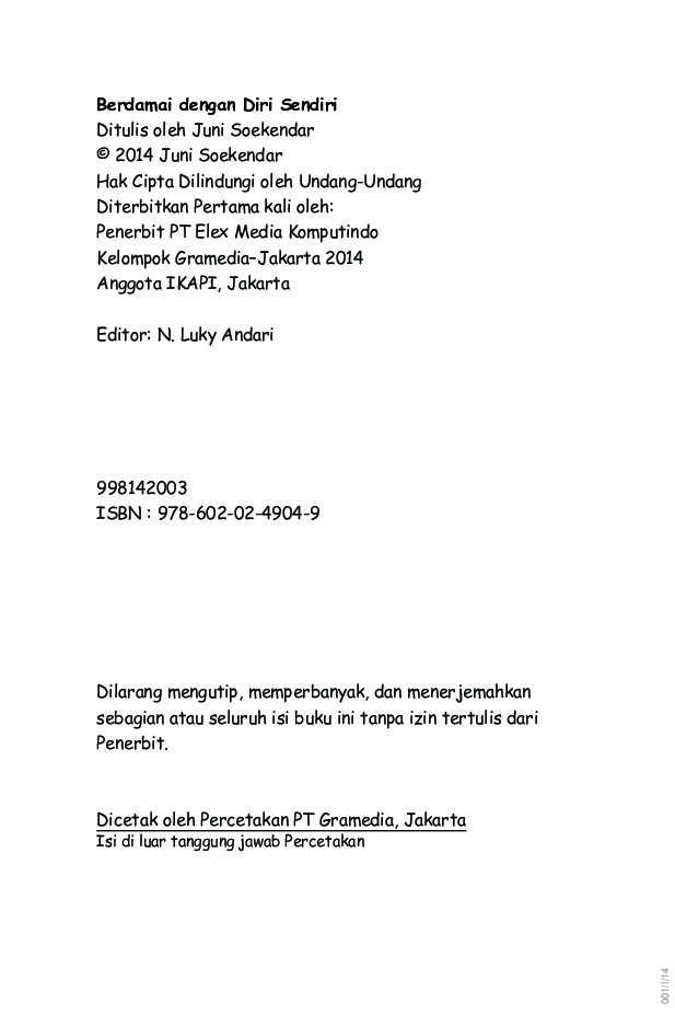 Detail Buku Berdamai Dengan Diri Sendiri Nomer 50