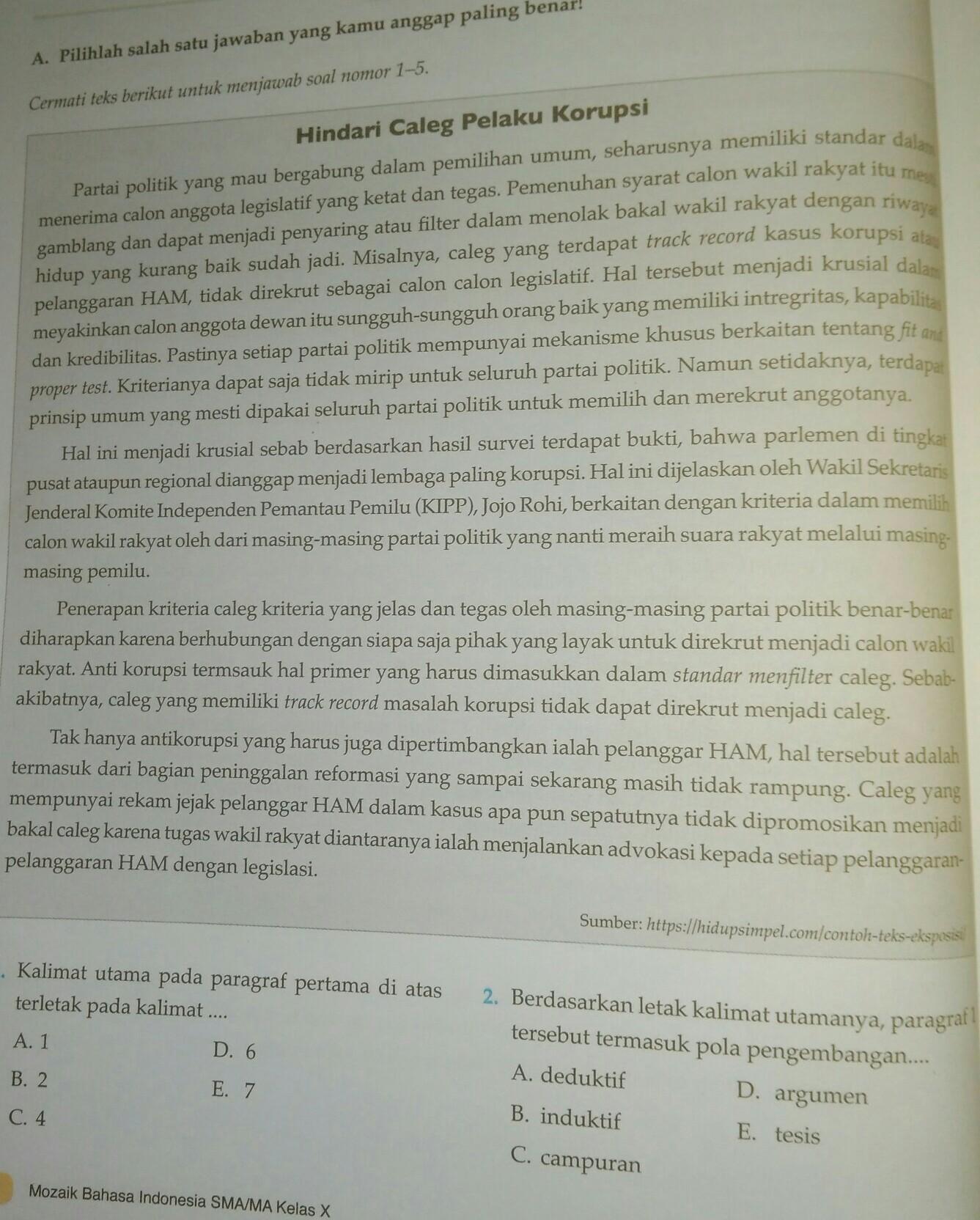 Detail Buku Bhs Indonesia Kls 10 Nomer 33