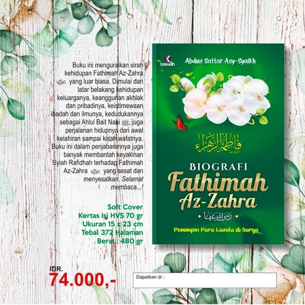 Detail Buku Biografi Fatimah Az Zahra Nomer 34