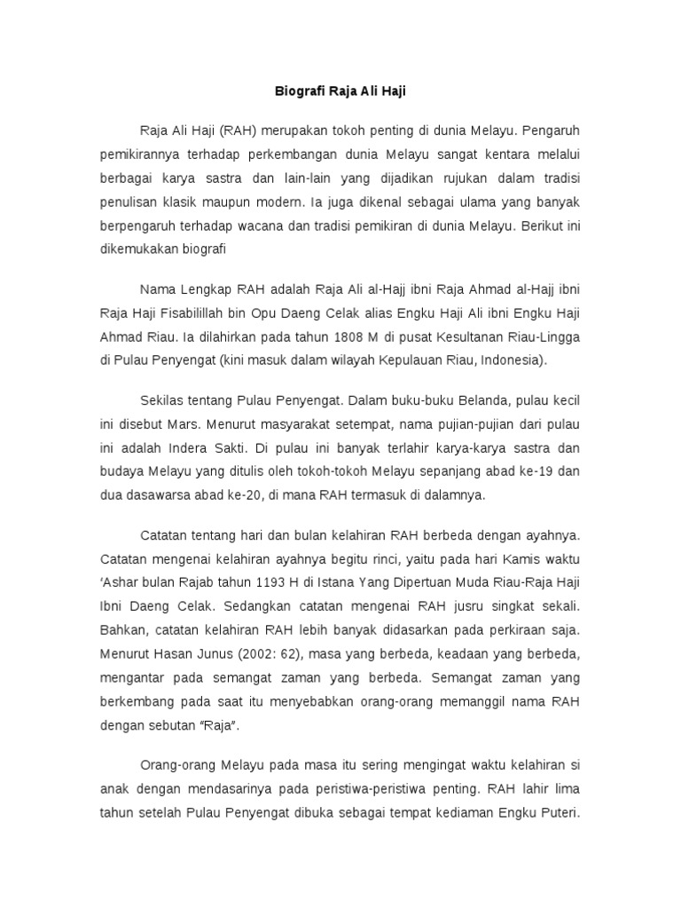 Detail Buku Biografi Raja Ali Haji Nomer 8