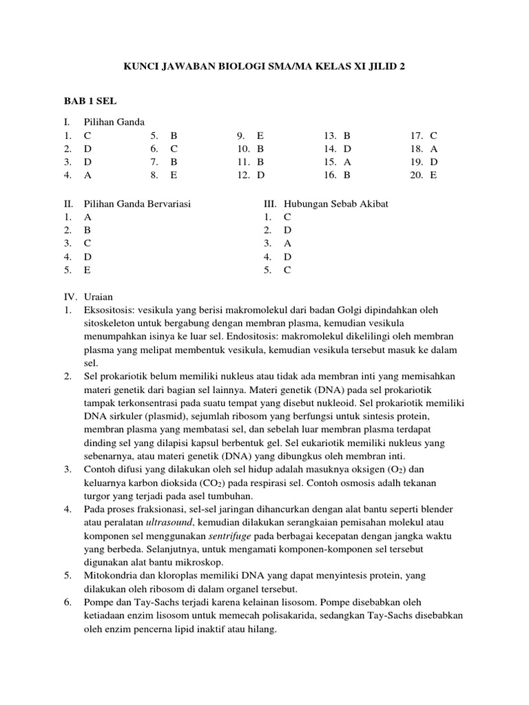 Detail Buku Biologi Erlangga Kelas 11 Kurikulum 2013 Nomer 34