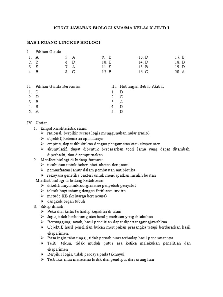 Detail Buku Biologi Kelas 10 Kurikulum 2013 Nomer 32