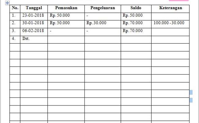 Detail Buku Catatan Pengeluaran Dan Pemasukan Nomer 56