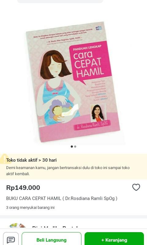 Detail Buku Cepat Hamil Dr Rosdiana Ramli Nomer 31