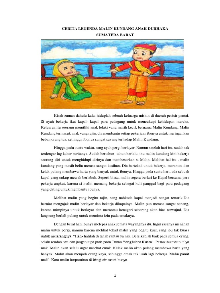 Detail Buku Cerita Rakyat Malin Kundang Nomer 38