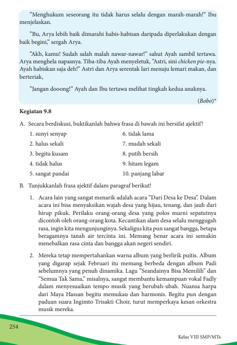 Detail Buku Cetak Bahasa Indonesia Kelas 8 Semester 1 Nomer 26